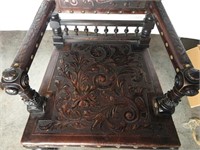 Ornate Leather Chair