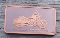 1oz Copper Art Bar Harley Davidson