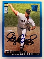 Red Sox Roger Clemens Signed Card with COA