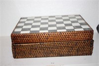 MACKENZIE CHILDS WICKER BOX