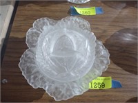 Vintage Portieux France Frosted Art Glass