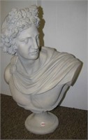 Museum reproduction Apollo resin bust. Measures