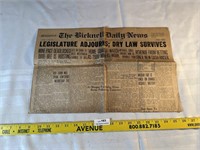 1932 Bicknell Indiana Newspaper