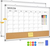 Queenlink Dry Erase Calendar, Double-sided