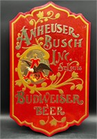 25" BUDWEISER EMBOSSED BEER SIGN