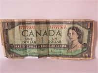 1954 CANADA ONE DOLLAR BANK NOTE