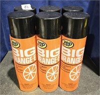2 lots of 3 Spray Cans Big Orange