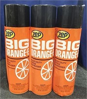 3 Spray cans of Big Orange Citrus Degreaser