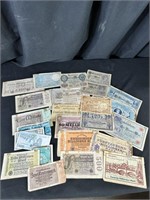 Lot of Paper Foreign Currency