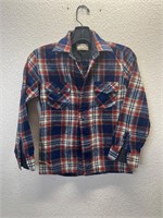 Vintage Spark Plug Plaid Flannel Shirt