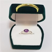 Silver Amethyst Ring, Size 6.5 - Value $120