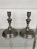 (2) Pewter Candlesticks Limited Edition #7/100