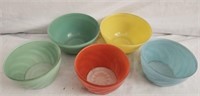 Estate Lot of Vintage Small Colorful Glass Bowls