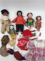 Lot of Dolls and Doll Accessories