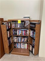 storage cabinet w/ VHS & DVD