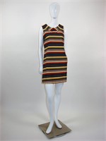 Vintage 1960s Striped Mini Dress