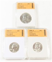 SGS LOT SILVER FRANKLIN HALF WASHINGTON QUARTERS