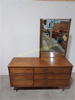 MCM Bassett Furniture Dresser w/ Mirror