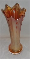 Vintage carnival glass marigold vase.