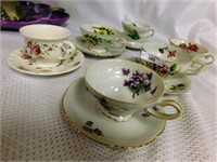 LOT OF 6 CUPS & SAUCERS
