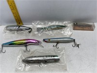 6 MISC  LURES-SEA HAG-ORIGINAL HEDDON