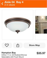 Hampton Bay Color Changing Clifton Ceiling Light