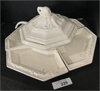 Ironstone California Pottery Soup Tureen, Divided