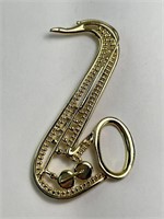Very Large Saxaphone Pin/Brooch Neat Piece