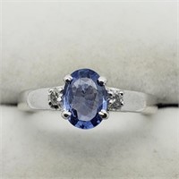 $2500 10K Sapphire 2 Diamonds 2.3Gm Ring