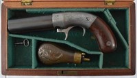 Bacon Single Action Underhammer Cased Pepperbox