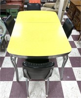 Vintage dining room table w/chrome legs