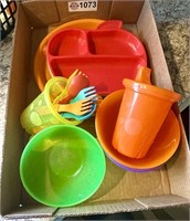 Kids utensils, plates and bowls