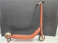 Vintage Red Metal Scooter