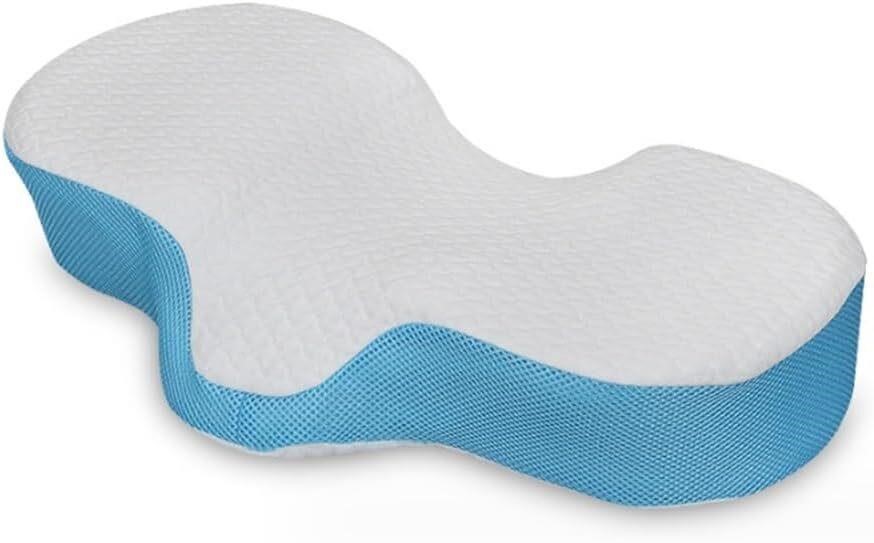 Memory Foam Pillow Protect Neck Bow (Sky Blue)