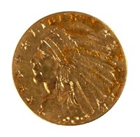 Gold Coin: 1909 US $2-1/2 Quarter Eagle