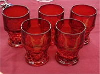 Georgian Ruby Red Rocks Glasses by Cambridge