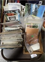 TRAY OF POSTCARDS & MAPS, SOME NEW ENGLAND