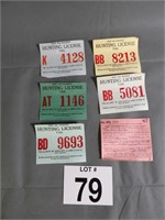 Hunting Licenses 1960s OHIO