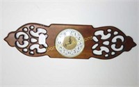 BATTERY-OPERATED WALL CLOCK W/ WOODEN FR