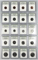 (20) Assorted 1c-25c Coins in 3rd Party Slabs