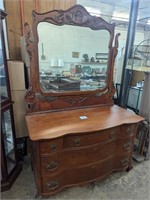 Vintage Dresser and Mirror - 50" x 77"