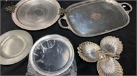 Silver plated serving trays