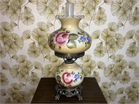 Gone With the Wind Floral Hurricane Lamp
