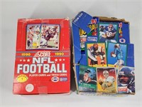 1990 SCORE NFL & 1991 FLEER NFL WAX BOXES