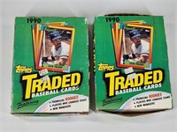 (2) FULL BOXES OF 1990 TOPPS TRADED