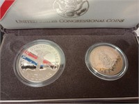 2 silver congressional coins