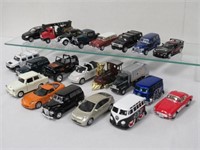 (21) TOY CARS & TRUCKS WITH FRICTION WHEELS: