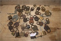 Assorted Antique Locks & Skeleton Keys