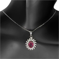 Natural Pigeon Blood Red Ruby Necklace