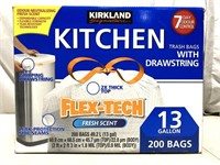 Signature Kitchen Trash Bags With Drawstring 200